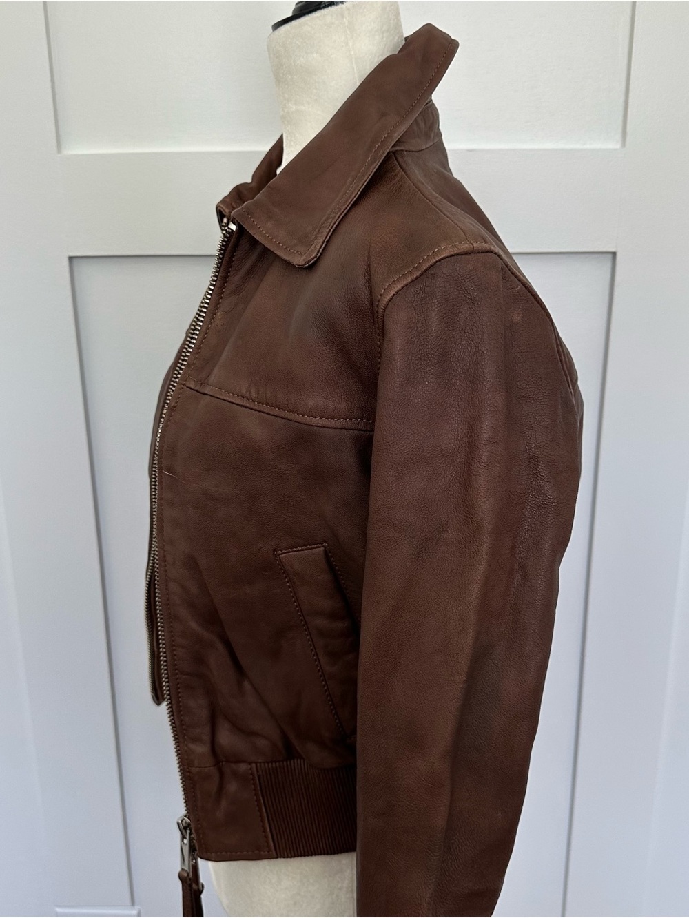 Mango Leather Jacket - Picture 4 of 13